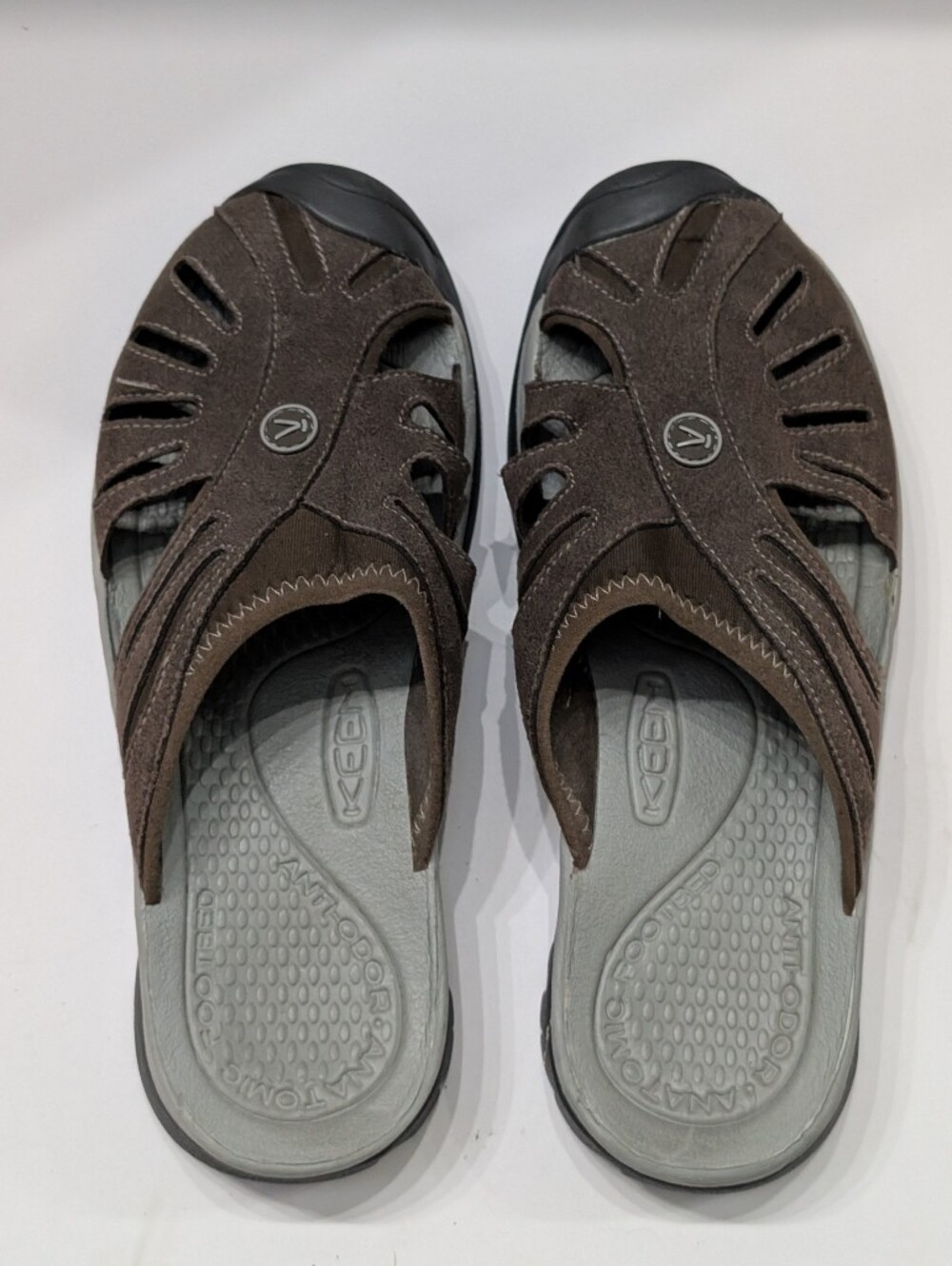 KEEN Women's 8 Rose Dark Brown Closed Toe Sandals Shoes Leather W4 - Picture 5 of 6